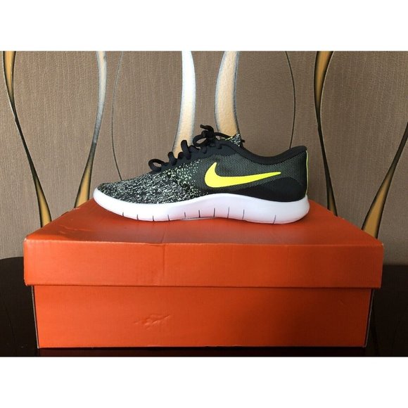 NIKE FLEX CONTACT (GS) GREEN VOLT SNEAKERS SIZE: 5.5 YOUTH (917932-001) (A430) - Picture 1 of 4